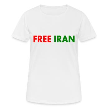 Free iran - Frauen T-Shirt atmungsaktiv - Weiß - Vorne - AI Model Female 172 dark (172cm)
