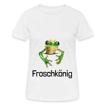 Kleiner süßer Frosch - Froschkönig - Frauen T-Shirt atmungsaktiv - Weiß - Vorne - AI Model Female 172 dark (172cm)