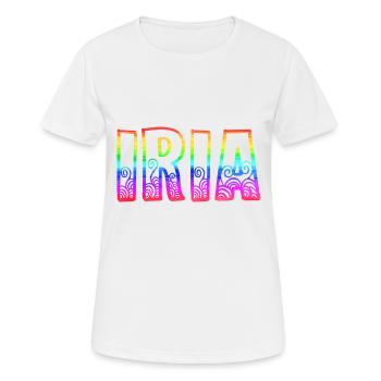 iria rs arc-en-ciel - T-shirt respirant Femme - blanc - Devant - AI Model Female 172 dark (172cm)