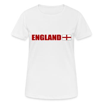 England - Frauen T-Shirt atmungsaktiv - Weiß - Vorne - AI Model Female 172 dark (172cm)