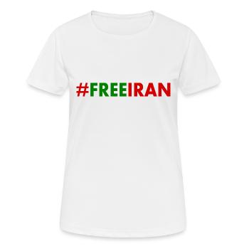 Free iran - Frauen T-Shirt atmungsaktiv - Weiß - Vorne - AI Model Female 172 dark (172cm)