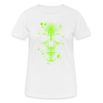 Totenkopf Skull - Frauen T-Shirt atmungsaktiv - Weiß - Vorne - AI Model Female 172 dark (172cm)