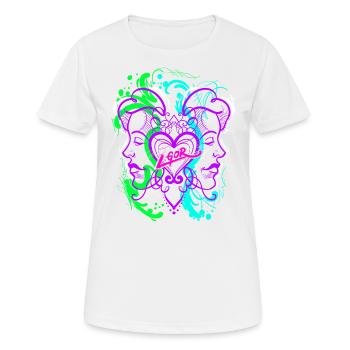 L.Gor - Frauen T-Shirt atmungsaktiv - Weiß - Vorne - AI Model Female 172 dark (172cm)