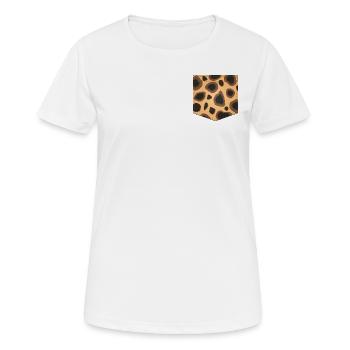 Poche Geopard - T-shirt respirant Femme - blanc - Devant - AI Model Female 172 dark (172cm)
