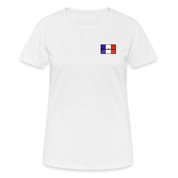 Avenue Bressom édition " PATRIOT " - T-shirt respirant Femme - blanc - Devant - AI Model Female 172 dark (172cm)