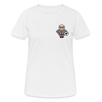 Heinrich le Manager - T-shirt respirant Femme - blanc - Devant - AI Model Female 172 dark (172cm)