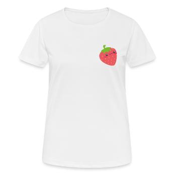 KAWAII STRAWBERRY - Frauen T-Shirt atmungsaktiv - Weiß - Vorne - AI Model Female 172 dark (172cm)
