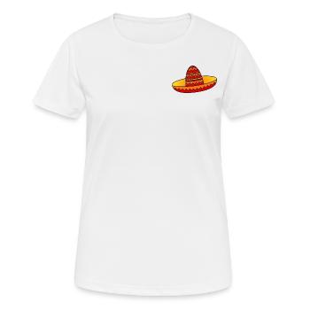 Sombrero - Frauen T-Shirt atmungsaktiv - Weiß - Vorne - AI Model Female 172 dark (172cm)
