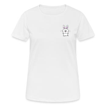 Lapin de Pâques - T-shirt respirant Femme - blanc - Devant - AI Model Female 172 dark (172cm)