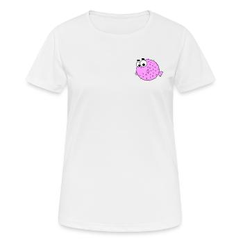 Kugelfisch - Frauen T-Shirt atmungsaktiv - Weiß - Vorne - AI Model Female 172 dark (172cm)