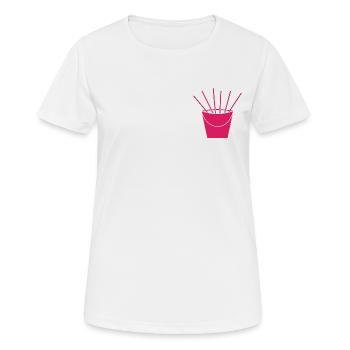 Majorque - Team Sangria - Logo de la poitrine - T-shirt respirant Femme - blanc - Devant - AI Model Female 172 dark (172cm)