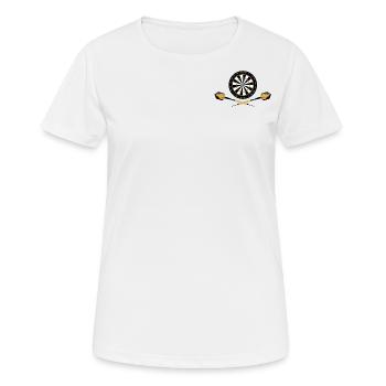 jeu de fléchettes - T-shirt respirant Femme - blanc - Devant - AI Model Female 172 dark (172cm)