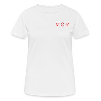 Mom Superhero - Frauen T-Shirt atmungsaktiv - Weiß - Vorne - AI Model Female 172 dark (172cm)