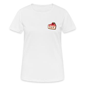 Morceau de tarte aux fraises, délicieux ! - T-shirt respirant Femme - blanc - Devant - AI Model Female 172 dark (172cm)