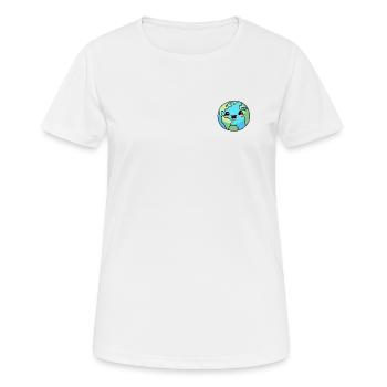 Unsere glückliche Mutter Erde! - Frauen T-Shirt atmungsaktiv - Weiß - Vorne - AI Model Female 172 dark (172cm)
