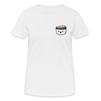 Morceau de sushi à manger ! - T-shirt respirant Femme - blanc - Devant - AI Model Female 172 dark (172cm)