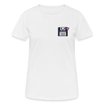 Cute Floppy Disk, kawaii! - Women's Breathable T-Shirt - white - Front - AI Model Female 172 dark (172cm)