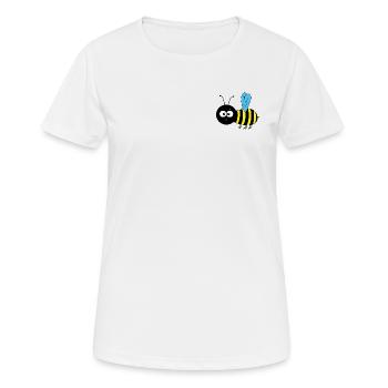 Biene - Frauen T-Shirt atmungsaktiv - Weiß - Vorne - AI Model Female 172 dark (172cm)