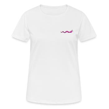 Ver de terre - T-shirt respirant Femme - blanc - Devant - AI Model Female 172 dark (172cm)