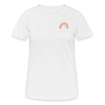 Orange Rainbow in Warm Colors - Women's Breathable T-Shirt - white - Front - AI Model Female 172 dark (172cm)