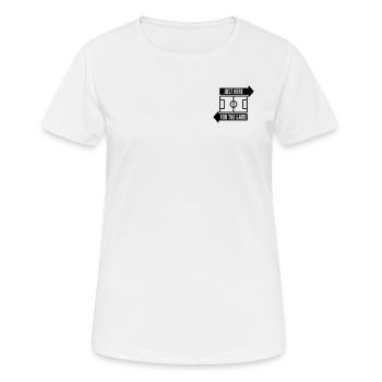 Just here for the game - Frauen T-Shirt atmungsaktiv - Weiß - Vorne - AI Model Female 172 dark (172cm)