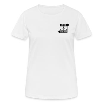 Just here for the ground - Frauen T-Shirt atmungsaktiv - Weiß - Vorne - AI Model Female 172 dark (172cm)