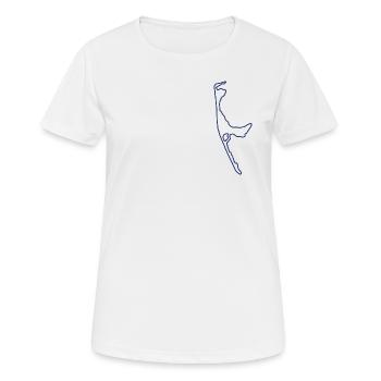 sylt umriss blau - Frauen T-Shirt atmungsaktiv - Weiß - Vorne - AI Model Female 172 dark (172cm)