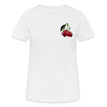 Kirsch-Totenköpfe - Frauen T-Shirt atmungsaktiv - Weiß - Vorne - AI Model Female 172 dark (172cm)