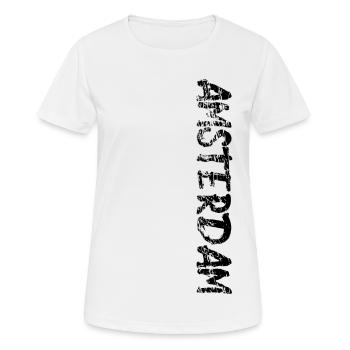 Amsterdam - T-shirt respirant Femme - blanc - Devant - AI Model Female 172 dark (172cm)