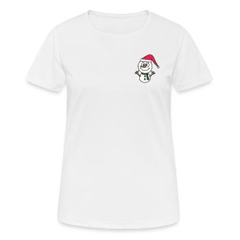 Bonhomme de neige - T-shirt respirant Femme - blanc - Devant - AI Model Female 172 dark (172cm)