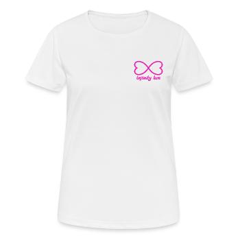 Infinity Love - Unendliche Liebe Pink - Frauen T-Shirt atmungsaktiv - Weiß - Vorne - AI Model Female 172 dark (172cm)