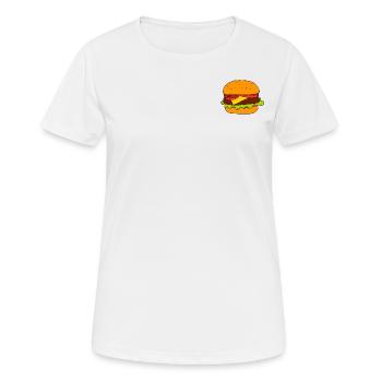Burger - Frauen T-Shirt atmungsaktiv - Weiß - Vorne - AI Model Female 172 dark (172cm)