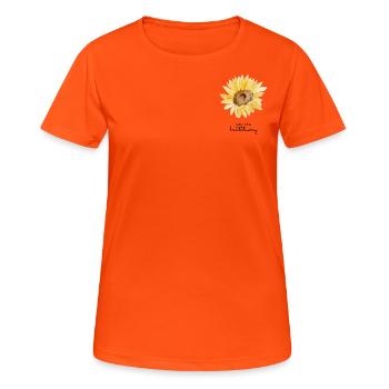 Vous êtes à couper le souffle - compliments - T-shirt respirant Femme - orange néon - Devant - AI Model Female 172 dark (172cm)