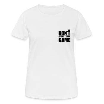 Dont quit the game black - Women's Breathable T-Shirt - white - Front - AI Model Female 172 dark (172cm)