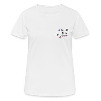 Meow - Women's Breathable T-Shirt - white - Front - AI Model Female 172 dark (172cm)