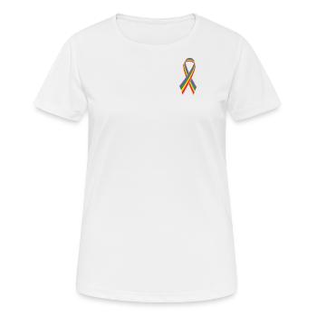Pride Bändchen pour LBGT Solidarité - T-shirt respirant Femme - blanc - Devant - AI Model Female 172 dark (172cm)