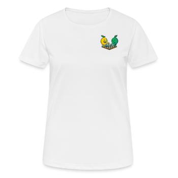 Duel d’échecs - citron contre citron vert - T-shirt respirant Femme - blanc - Devant - AI Model Female 172 dark (172cm)