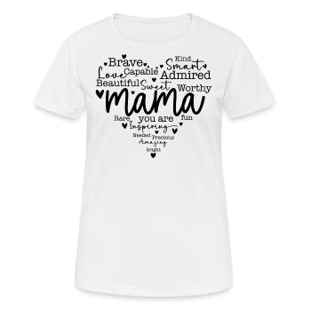 Muttertag Herz Geschenkidee Mama - Frauen T-Shirt atmungsaktiv - Weiß - Vorne - AI Model Female 172 dark (172cm)