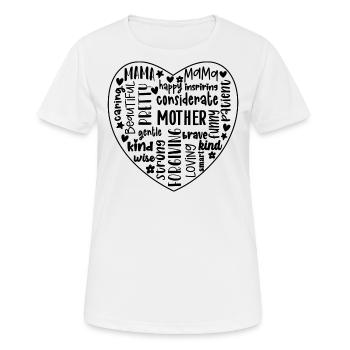 Muttertag Herz Geschenkidee Mama - Frauen T-Shirt atmungsaktiv - Weiß - Vorne - AI Model Female 172 dark (172cm)