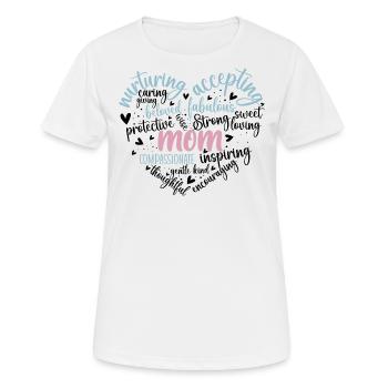 Muttertag Herz Geschenkidee Mama - Frauen T-Shirt atmungsaktiv - Weiß - Vorne - AI Model Female 172 dark (172cm)