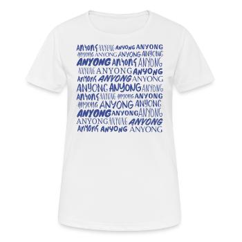 Anyong - T-shirt respirant Femme - blanc - Devant - AI Model Female 172 dark (172cm)