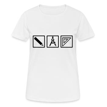 Architecte - T-shirt respirant Femme - blanc - Devant - AI Model Female 172 dark (172cm)