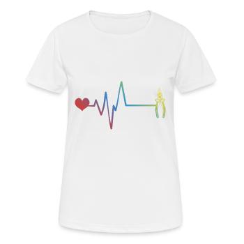 Zange Puls Herzschlag Werkzeug - Frauen T-Shirt atmungsaktiv - Weiß - Vorne - AI Model Female 172 dark (172cm)
