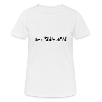 l'enfant du milieu - T-shirt respirant Femme - blanc - Devant - AI Model Female 172 dark (172cm)