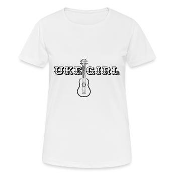 Uke Girl - Women's Breathable T-Shirt - white - Front - AI Model Female 172 dark (172cm)