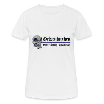 Gelsenkirchen - Ehre Stolz Tradition - Frauen T-Shirt atmungsaktiv - Weiß - Vorne - AI Model Female 172 dark (172cm)