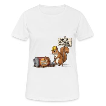 Écureuil frais - T-shirt respirant Femme - blanc - Devant - AI Model Female 172 dark (172cm)