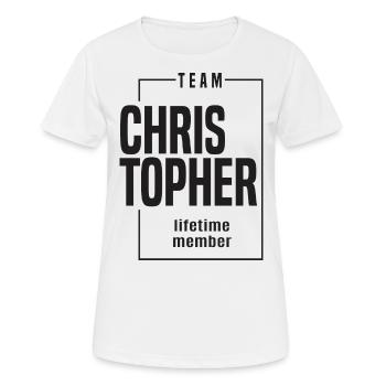 Christopher - Frauen T-Shirt atmungsaktiv - Weiß - Vorne - AI Model Female 172 dark (172cm)