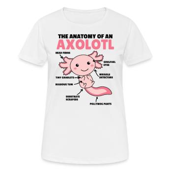 Axolotl Explanation Anatomy of an Axolotl - Women's Breathable T-Shirt - white - Front - AI Model Female 172 dark (172cm)