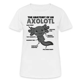 Axolotl Explanation Anatomy of an Axolotl - Women's Breathable T-Shirt - white - Front - AI Model Female 172 dark (172cm)